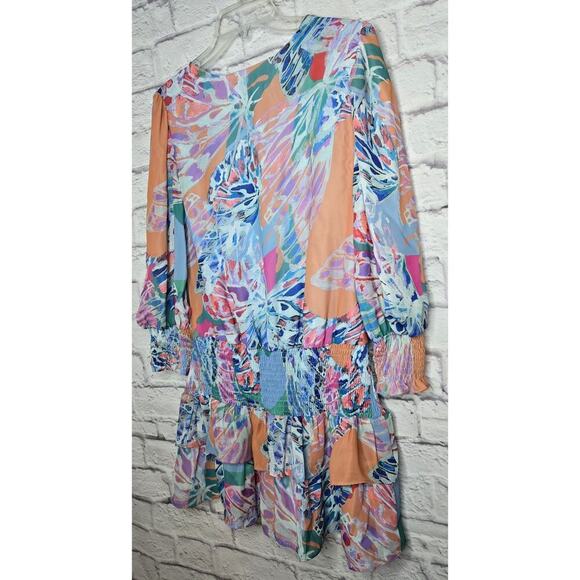 Amanda Uprichard Arber Mini Dress in Papillon medium tropical resort vacation - Picture 4 of 6